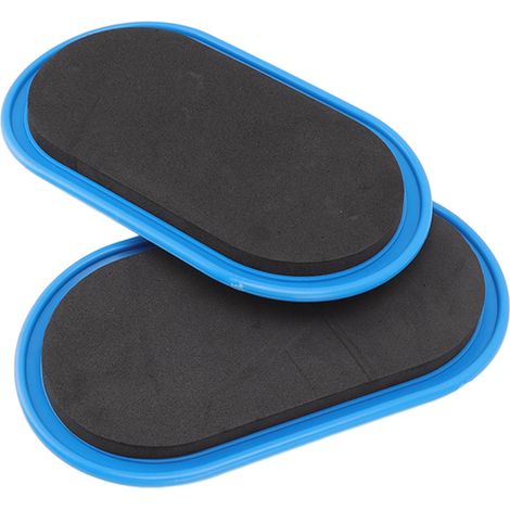 Disques de glisse fitness pour entraînement complet, larges et légers, couleur bleue, exercices mains-pieds. (1/5)