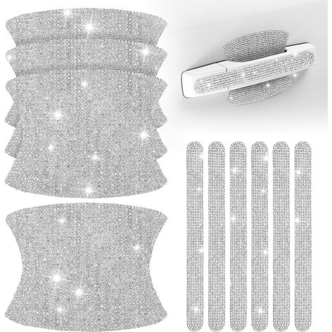 10 Stück Silber Imitations Edelsteine Dekorative Aufkleber