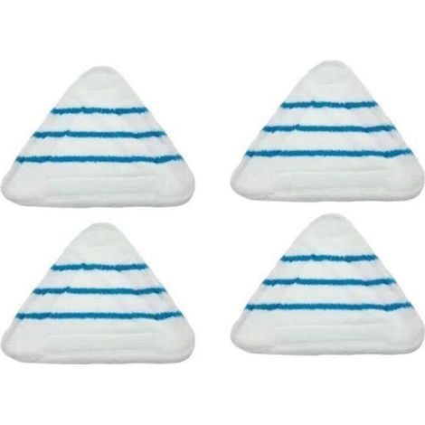 Lot de 4 serpillères de rechange pour nettoyeur vapeur triangulaire pour H2O X5