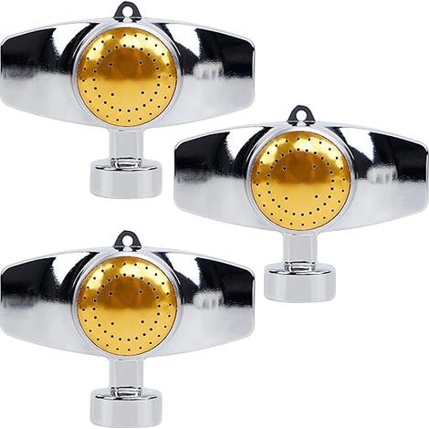 Lot de 3 arroseurs ponctuels métalliques Star, jet d'eau circulaire à 360° avec un débit doux, portée jusqu'à 9 m (30 pi) pour l'arrosage des petits espaces (jardin, pelouse, etc.). (1/5)