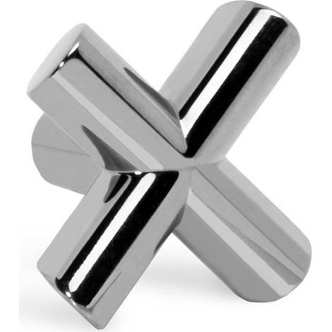 POMO ZAMAK EQUIS 40x40 ACABADO CROMO, LATONADO, NEGRO, BLANCO MATE, NEGRO MATE, COBRE