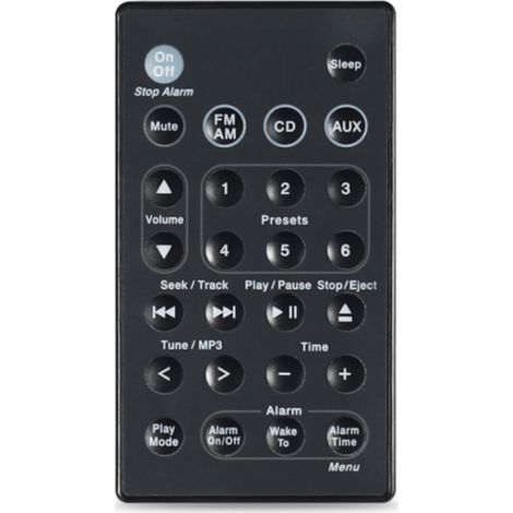 Télécommande audio pratique pour lecteur CD de remplacement et système multimédia domestique.
