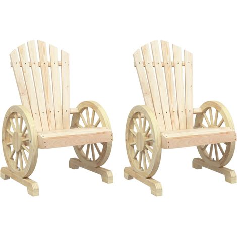 vidaXL Sedie da Giardino Adirondack 2 pz in Legno Massello di Abete (1/5)
