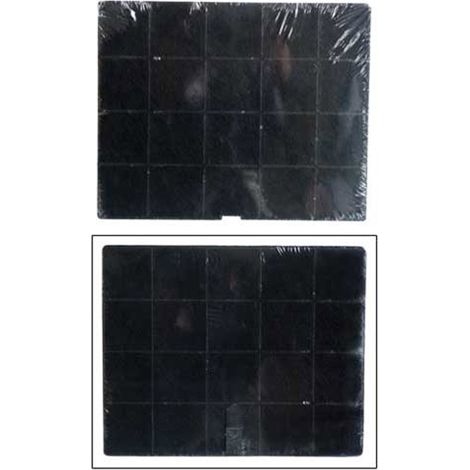 Lot de 2 filtres à charbon 238x190x10 mm – Pour hottes AIRFORCE – Absorption des odeurs et particules de graisse – Installation facile – Air Force - DHK470AE1
