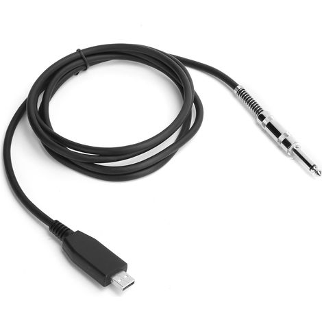 Câble USB pour guitare, connecteur USB mâle vers jack mono 6,35 mm, câble pour enregistrement PC, 3 m (1/5)