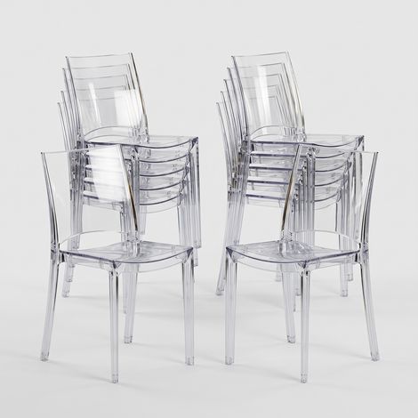 Lot de 18 Chaises B-Side Grand Soleil pour bar transparentes promotion - Transparent (1/5)