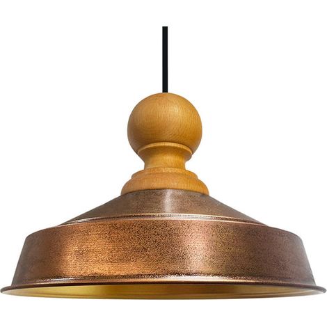 Handbemalte Industrielle Hängeleuchte aus Kupferfarbe Metall – Vintage-Kronleuchter E27 Ø41 cm für Wohnzimmer, Schlafzimmer Oder Esszimmer (1/5)