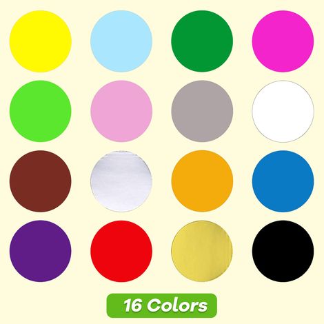 Autocollants Ronds 6 mm - Étiquettes Circulaires Colorées - Pour Organisation Bureau École - 6528 Pièces en 16 Couleurs (1/5)