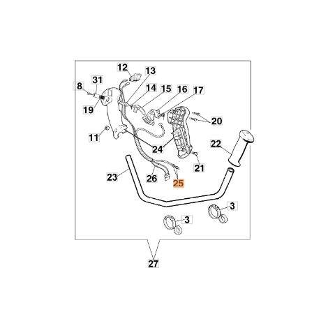 Cavo acceleratore decespugliatore modelli 726T ORIGINALE EMAK 4161439AR