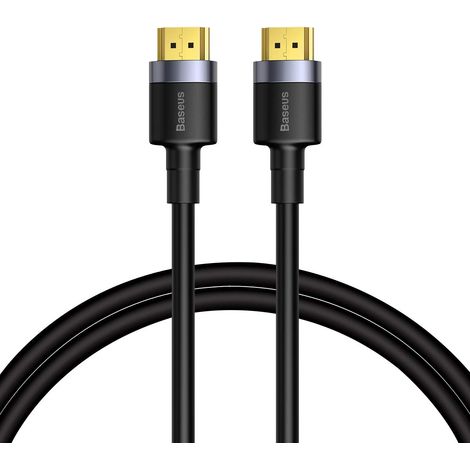 Câble HDMI 4K 2m, HDMI 2.0 4K@60Hz, Connecteurs Dorés, Résistant à l'Usure, Audio Vidéo Synchrone, Compatible Docking Station, Moniteur TV PC – Noir (1/5)