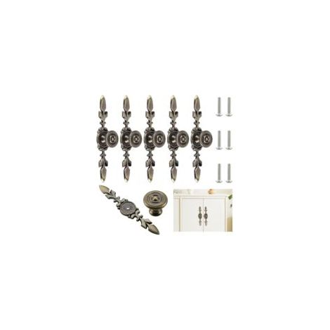 bouton commode 6 Pièces Boutons de Porte Bouton de Tiroir Poignee de Meuble Vintage Poignées de Placard Bouton de Porte Vintage Boutons de Poignée,Poignées de Tirage pour Armoire avec Vis (1/5)