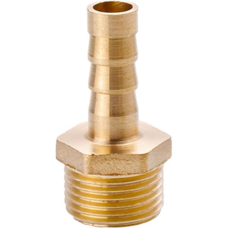 Raccord cannelé en laiton 1/2", filetage femelle, épisseur de métaux, barbillons, raccord tuyau, connecteur adaptateur pour air, eau, huile (épaisseur 8 mm) Filetage Mâle G3/8 8MM (1/5)