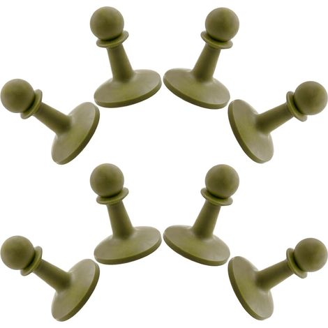 Embouts de Protection pour Poteaux de Tente 8 Pcs Vert Olive, Capuchons Antidérapants pour Mâts de Bâche, Accessoires Camping et Randonnée Résistants aux Intempéries, (1/5)