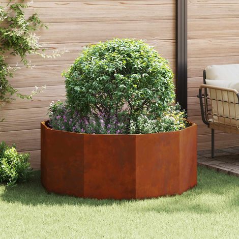 Jardinière-Pot de fleur-Bac à fleurs Rouillé 120 x 120 x 50 cm (1/5)