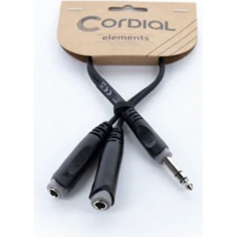 Cordial 14882 Klinke Audio Y-Adapter [1x Klinkenstecker 6.3 mm (stereo) - 2x Klinkenbuchse 6.3 mm (s (1/5)