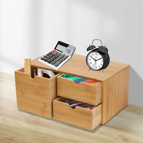 Holz Farbe Bambus Schreibtisch Schließfach Mini Bambus Schreibtisch Schubladen
