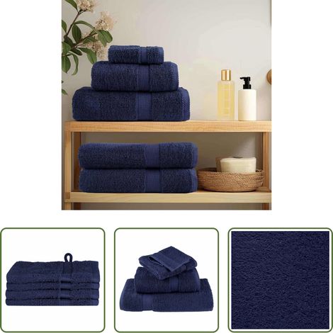 Handtuch - Gästetuch SOLUND 4 pcs Marineblau 15 x 21 cm 550 gsm (1/5)