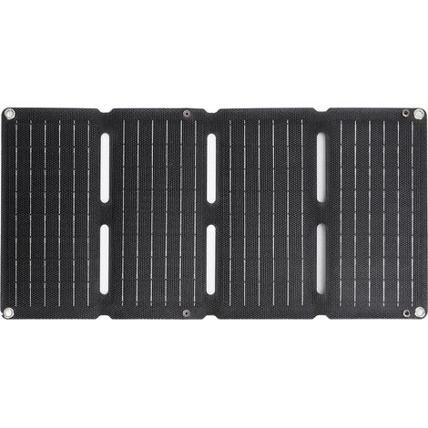 Panneau Solaire Portable 80 W pour Centrale électrique, Monocristallin 12 V 5 V Rapide QC Double Sortie USB Chargeur Solaire Pliable pour Camping-Car Hors Réseau (1/5)