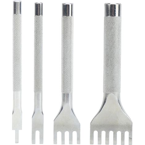 Lot en acier rapide pour poinçon à courroie et burin de laçage en cuir – Jeu de 1,2,4,6 dents pour outils industriels (1/5)