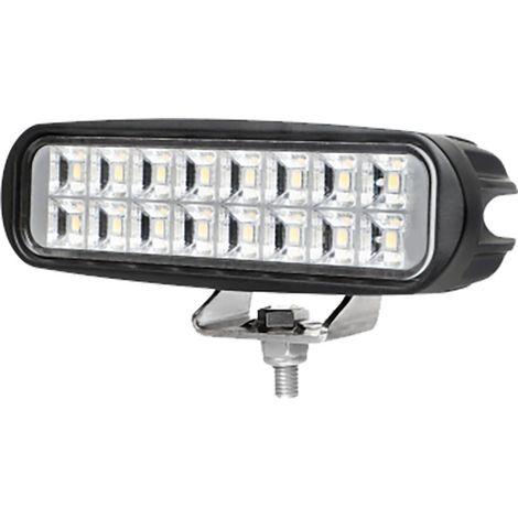 Faro de trabajo rectangular 16 leds, 1500 lm, 9 - 32 v, ip67