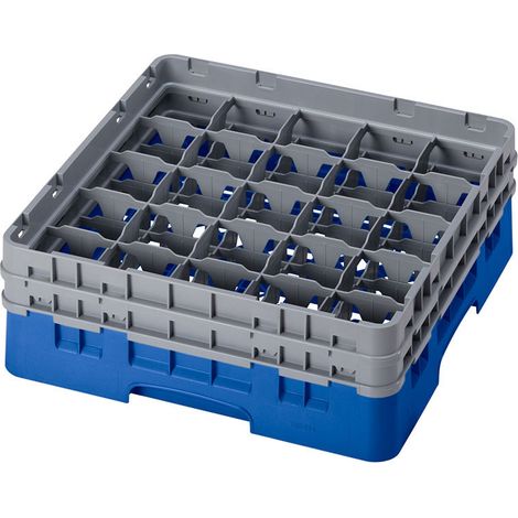 Casiers de lavage - Haut max 13.3 cm - 50 x 50 x 18.4 cm - Bleu - Lot de 4 - Cambro
