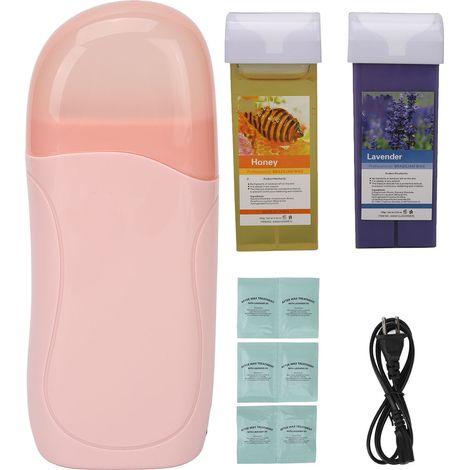 Kit de Cire à l'Épilateur 40W avec 2 Cartouches de Cire Douce 100ml pour Épilation, Prise US 110V (1/5)