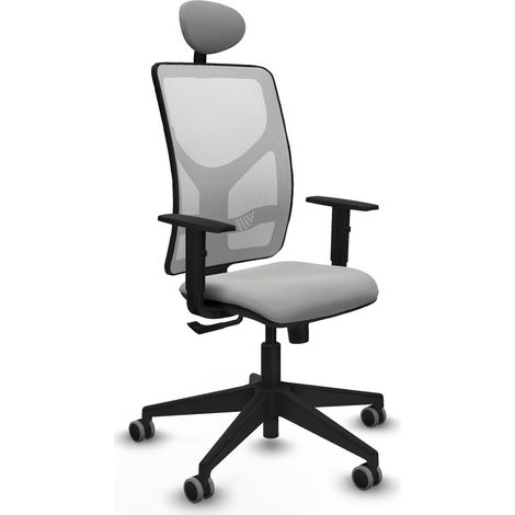Chaise de bureau piqueras y crespo Motilla blanc mesh simili cuir (1/2)