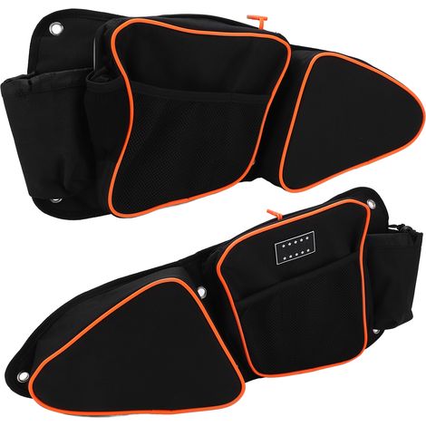 Fronttasche, Getränkehalter, Ersatzteil für Polaris RZR XP Turbo Turbo S 1000 S900 (schwarz orange) (1/5)