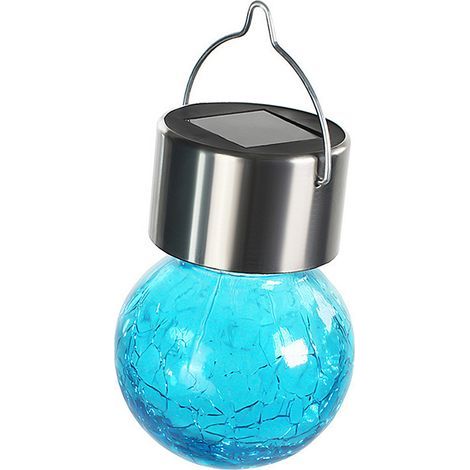 Cracked Outdoor Solar Lights, Holiday Event Decoration, Colorful Hanging Globe, Rainproof Landscape, Smart Light Control, Transparent (1/5)