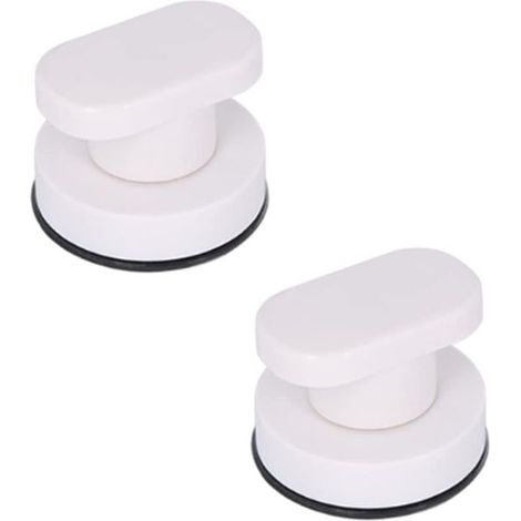 Lot de 2 poignées à ventouse, poignée de porte sans perçage, ventouse puissante, bouton de traction amovible pour salle de bain, miroir de porte en verre, carrelage mural en plein air (1/5)