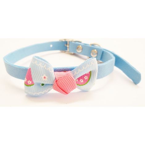 COLLARE PER GATTI CON FIOCCO IN FELTRO AZZURRO CON CAMPANELLO OFFERTA ESCLUSIVA