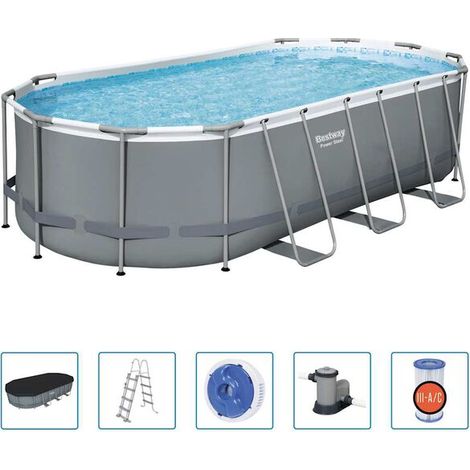 Piscine hors-sol ovale Bestway Power Steel 549 x 274 x 122 cm