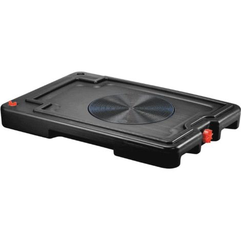 Drakkar Equipement – Bac de vidange mobile 20L extra plat – 4 roulettes pivotantes – Résistant aux produits chimiques – Système de filtration à tamis (1/3)