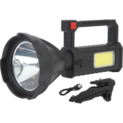 Faro a LED, potente e luminoso faretto a lungo raggio, torcia impermeabile, faretto da esterno con supporto multifunzionale