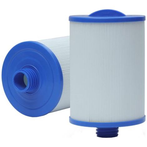 Lot de 2 filtres à cartouche pour Spa – Débit max 45m² – Tissu filtrant trilobal pour filtration efficace – Longueur 21cm, diamètre 15cm - FC-0359 (1/5)