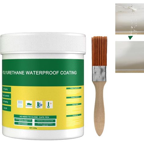 Agent Anti-Fuite Étanche,Agent De Revêtement Imperméable Transparent,Waterproof Anti-Leakage Agent,Réparation D'agent De Réparation De Mur,Agent Anti-Fuite Pour Carrelage De Salle De Bain (300G) (1/5)