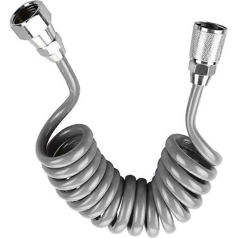 Raccord de douchette 59 pouces, flexible extensible pour évier, tuyau télescopique de lavage, accessoire de robinet, 150 cm, résistant, universel (1/5)