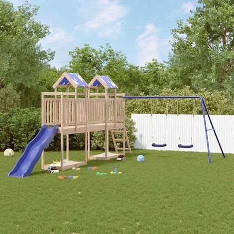 Aire de jeux extérieure : Aire de jeux d'extérieur bois massif de douglas jeu extérieur enfant, aire de jeu jardin, balançoire enfant , pour jardin, usage domestique , enfant 3-8 ans (1/5)