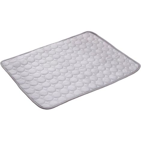 BelleRise - Tapis rafraîchissant pour chien et chat M 60x50cm - Tapis frais lavable en machine pour animaux - Coussin auto-refroidissant Gris (1/4)