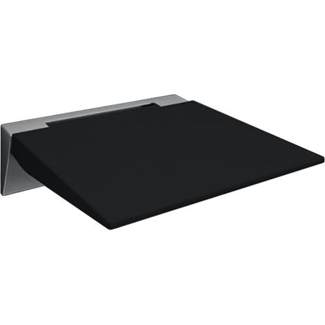 Siège de douche rabattable Sedile 1 en aluminium brillant avec siège ABS - L370 x l355 x h115 mm - anthracite - Koh-I-Noor (1/4)