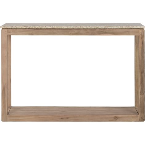 Consola Madera Reciclada Marmol 120X40X82 Natural (1/5)