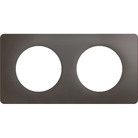 Legrand - Plaque Céliane 2 postes - Gris Cendré (1/2)