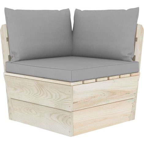 Maison Exclusive - Garten-Paletten-Ecksofa mit Kissen Imprägniert (1/5)