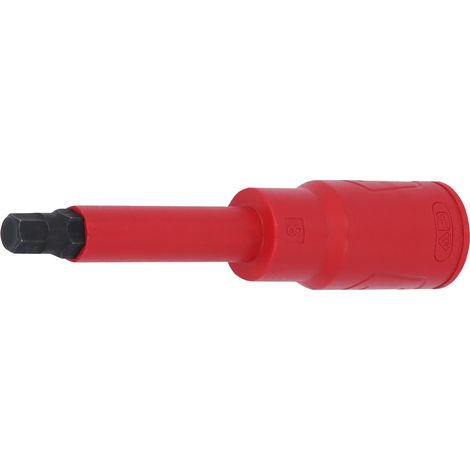 1/2" Bit-Stecknuss mit Schutzisolierung für Innensechskant-Schrauben, lang, 10mm (1/2)