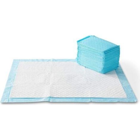 Coussinets d'apprentissage de la propreté économiques bleus (60 cm x 60 cm) pour chiots, anti-pipi, super absorbants et à séchage rapide, 40 unités (1/5)