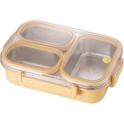 Clunch Container 3-Fächer-Lunchbox 1000ml – Edelstahl-Lunchbox, auslaufsicher und hitzebeständig (1/5)