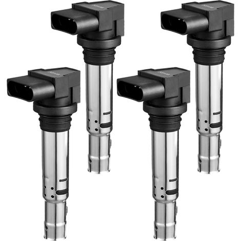 VEVOR 4 x Zündspulen kompatibel mit Audi A1, A3 Seat Alhambra Altea Cordoba Ibiza Leon Toledo Volkswagen Golf Polo Tiguan Vento für Audi 1.4T 1.8T 1.6L Volkswagen 1.4L 1.6L