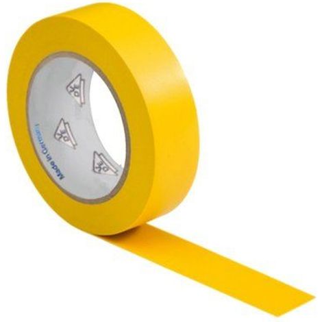 Cinta aislante de 19x0.15mm 20 M Amarillo (1/4)