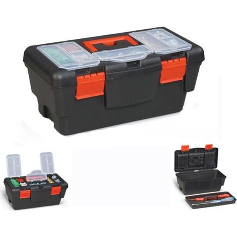 TrAdE Shop Traesio - Cassetta 55cm 22" Porta Utensili Valigetta Borsa Attrezzi In Plastica Minuteria 55.5x29.5x26.5cm -