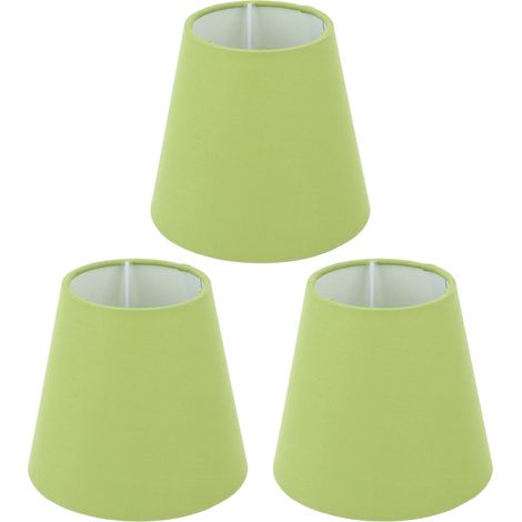 Set aus 3 innovativen E14-Stofflampenschirmen, Interventionstyp, moderner Stil, mit Staubschutzhülle, für Nachttischlampen, grün gepunktet (1/5)
